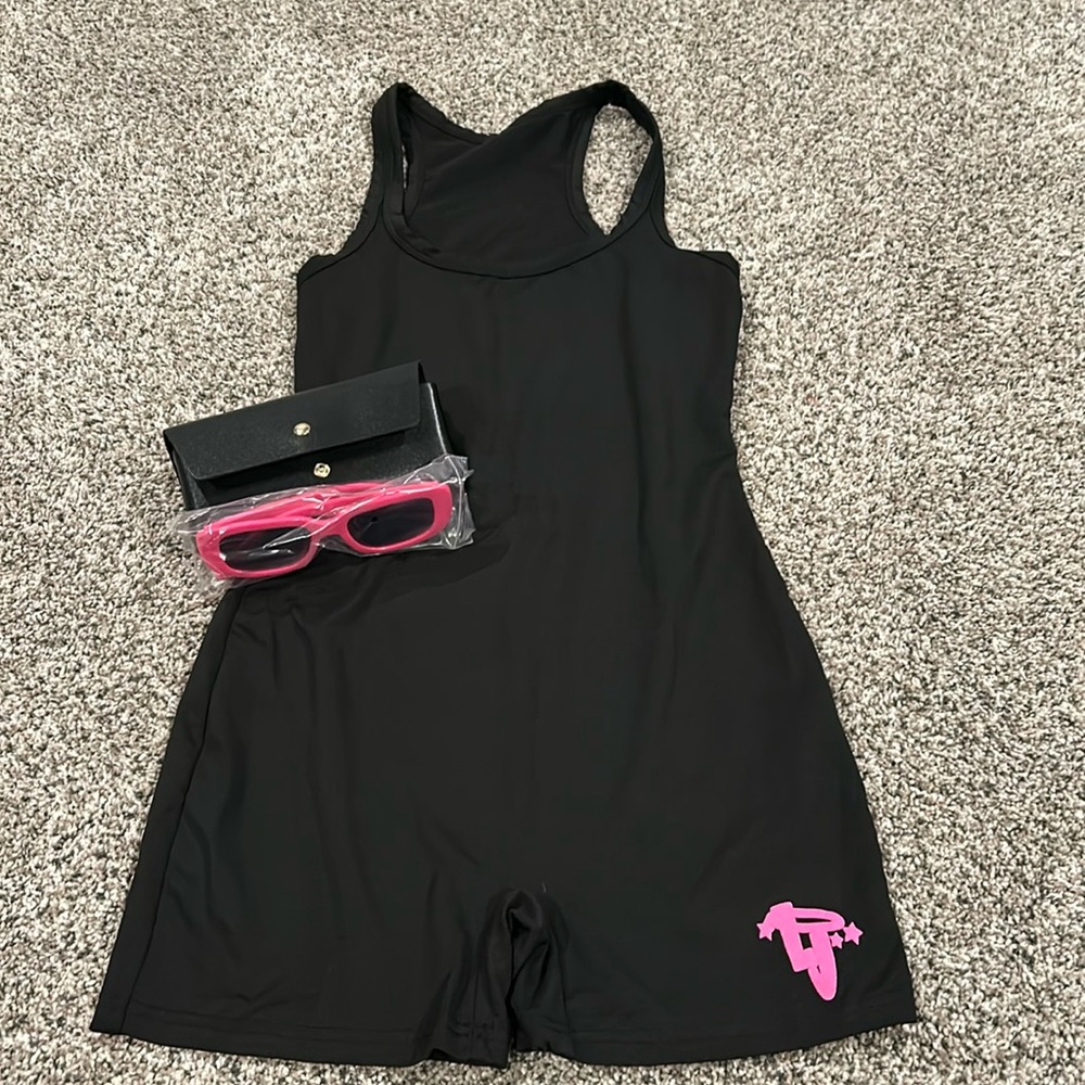 TGLJ Exclusive Team Bodysuit Unitard Shorts and Sunnies